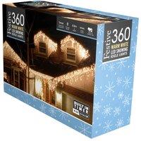 Robert Dyas 360 Snowing Icicle Lights - Antique Gold - 4 Way