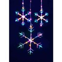 Robert Dyas 120Cm X 45Cm Snowflake Curtain Light - Aurora, Multi