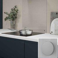 Clear Fluted Glass Kitchen Splashback With Chrome Caps 600X750Mm, Clear