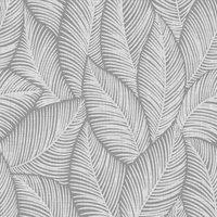 Muriva Ltd Muriva Denver Leaf Grey Wallpaper 10m x 53cm, Grey