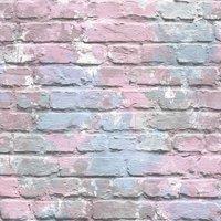 Muriva Ltd Muriva Camouflage Brick Lilac Wallpaper 10m x 53cm, Purple