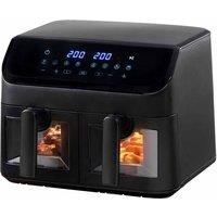 Daewoo Digital 9L Dual Air Fryer with Window, Black