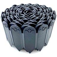 GardenSkill Flexible Lawn Edging 10m, Black, Black