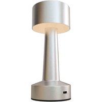 HOMCOM LED Cordless Table Lamp w/ Battery Operated - Silver, Silver