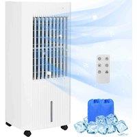 HOMCOM 3-In-1 Air Cooler w/ Oscillation, Ice Packs, White