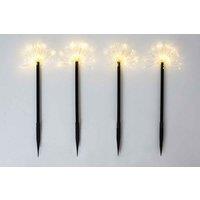 Robert Dyas Set Of 4 Firework Ground Stake, Black