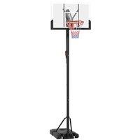 SPORTNOW 2.35-3.05m Basketball Hoop and Stand, Black
