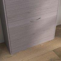 HOMCOM Slim Shoe Storage Cabinet for 12 Pairs, Grey
