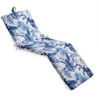 Luxury Living Tropical Water Repellent Lounger Pad, Blue
