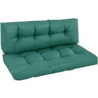 Luxury Living Plain Green 2 Piece Pallet Cushion Set, Green