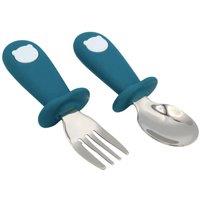Chomp Toddler Steel Cutlery Set - Blueberry, Blue