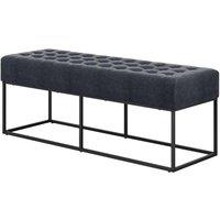 LPD Furniture Boden Steel Grey Bench, Grey