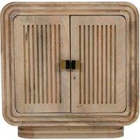IH Design Myrine Carved Mango Wood Mini Sideboard, Brown