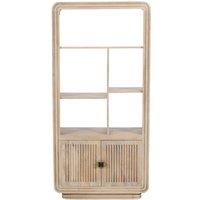IH Design Myrine Carved Mango Wood Bookcase, Brown