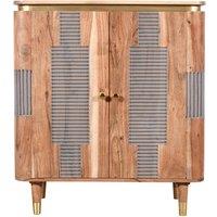 IH Design Cotati Acacia Wood 2 Doors Sideboard, Multi