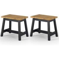Core Products Corona Black Live Edge Single Dining Bench Pair, Black