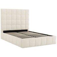 Starla King Starla Square Ivory Boucle storage Bed, White