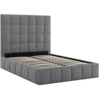 Starla King Starla Square Dove Grey Boucle storage Bed, Grey