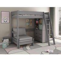 Kids Avenue Estella Grey - High With Sofabed Chest And Cube, Grey