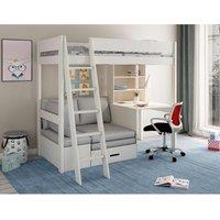 Kids Avenue Estella White - High With Desk Futon silver Futon , White