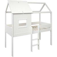 Kids Avenue Midi Playhouse With Desk And Chest, White