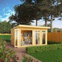 Mercia 4x3m 'Edwinstowe' Insulated Garden Room w/ White UPVC, Brown