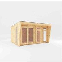 Mercia 4x3m 'Harlow' Insulated Garden Room w/ White UPVC, Brown