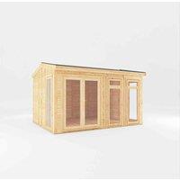 Mercia 4x3m 'Rufford' Insulated Garden Room w/ White UPVC, Brown