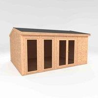 Mercia 5x4m 'Rufford' Insulated Garden Room w/ White UPVC, Brown