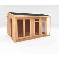 Mercia 4x3m 'Thoresby' Insulated Garden Room w/ White UPVC, Brown