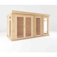 Mercia 4m x 2m DIY Insulated Garden Room, Brown