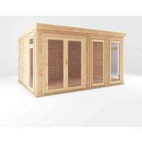 Mercia 4m x 3m DIY Insulated Garden Room, Brown