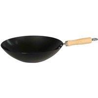 Dexam 10.5inch 27Cm Standard Gauge Non-stick Carbon Steel Wok, Black