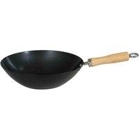 Dexam 12inch 30Cm Standard Gauge Non-stick Carbon Steel Wok, Black