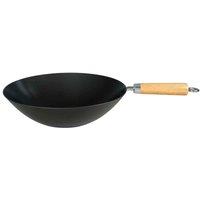 Dexam 12inch 30Cm Heavy Gauge Non-stick Carbon Steel Wok, Black