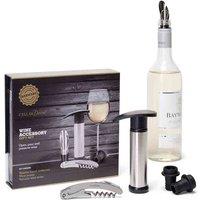 Cellardine Wine Accessory Gift Set, Silver