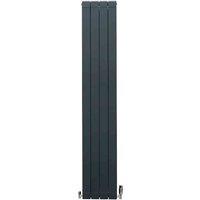 Monster Shop Aluminium Radiator & Valve 1800 X 315Mm Anthracite Grey, Grey