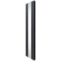 Monster Shop Flat Mirror Radiator & Valve 1800 X 425Mm Anthracite Grey, Grey