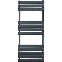 Monster Shop Flat Panel Towel Radiator - 1200Mm X 450Mm - Anthracite Grey, Grey