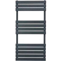 Monster Shop Flat Panel Towel Radiator 1200 X 600Mm Anthracite Grey, Grey