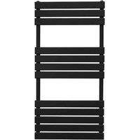 Monster Shop Flat Panel Towel Radiator 1200 X 600Mm Black, Black