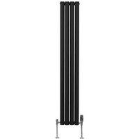 Monster Shop Oval Column Radiator 1600 X 240Mm Black, Black