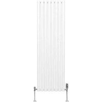 Monster Shop Oval Column Radiator & Valve 1600 X 480Mm White, White