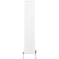 Monster Shop Oval Column Radiator & Valve 1800 X 360Mm White, White