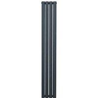 Monster Shop Oval Column Radiator 1600 X 240Mm Anthracite Grey, Grey
