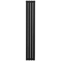 Monster Shop Oval Column Radiator 1600Mm X 240Mm Black, Black