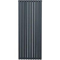 Monster Shop Oval Column Radiator 1600Mm X 600Mm Anthracite Grey, Grey