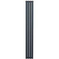 Monster Shop Oval Column Radiator 1800Mm X 240Mm Anthracite Grey, Grey