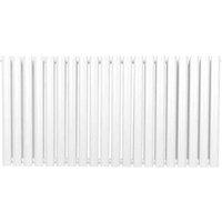 Monster Shop Oval Column Radiator - 600Mm X 1200Mm - White, White