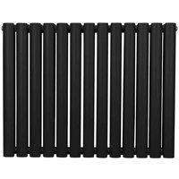 Monster Shop Oval Column Radiator 600Mm X 780Mm Black, Black